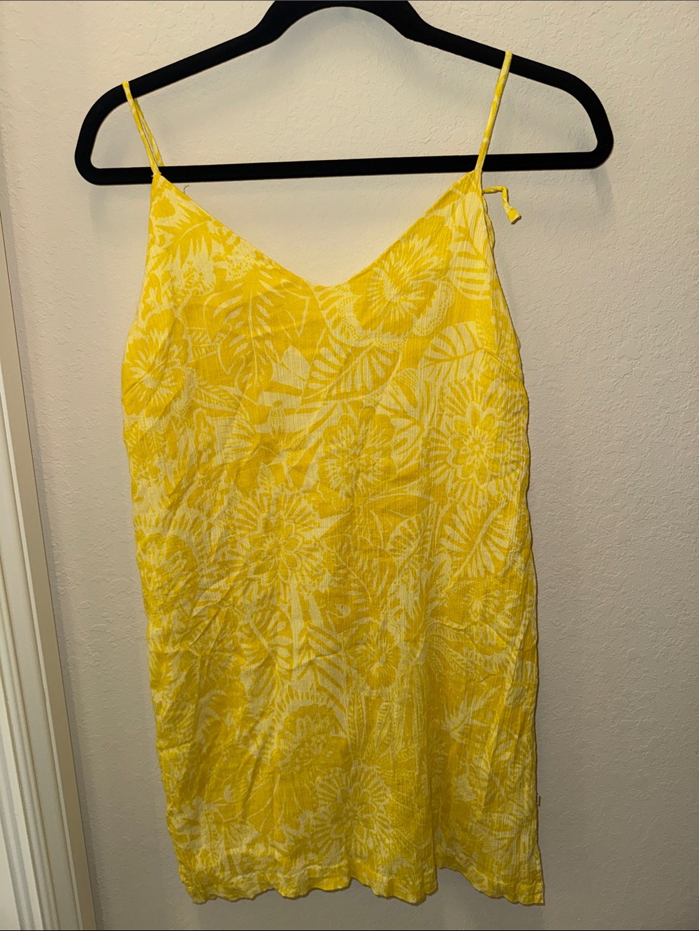 Yellow Floral Slip Dress - Spaghetti Strap | Summer | Beach